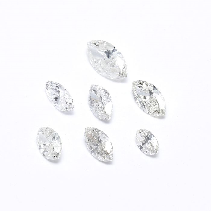 Определение каратного веса бриллианта огранки маркиз и огранки груша с помощью измерений.